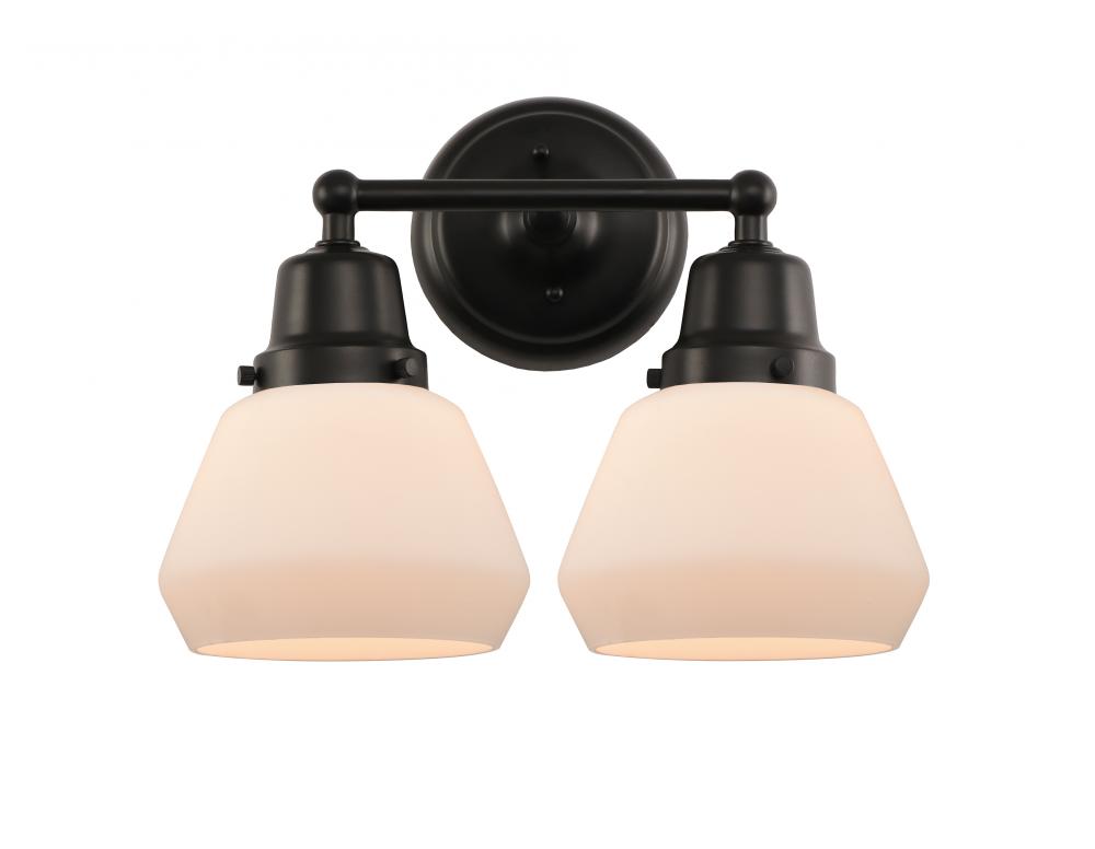 Fulton - 2 Light - 15 inch - Matte Black - Bath Vanity Light