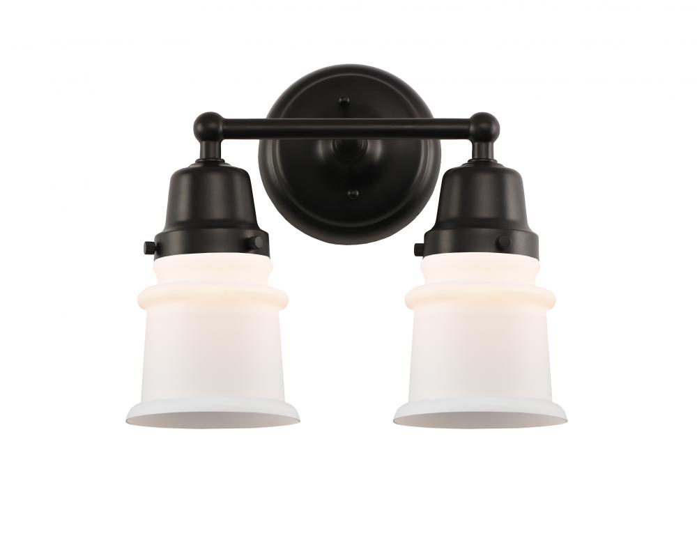 Canton - 2 Light - 13 inch - Matte Black - Bath Vanity Light