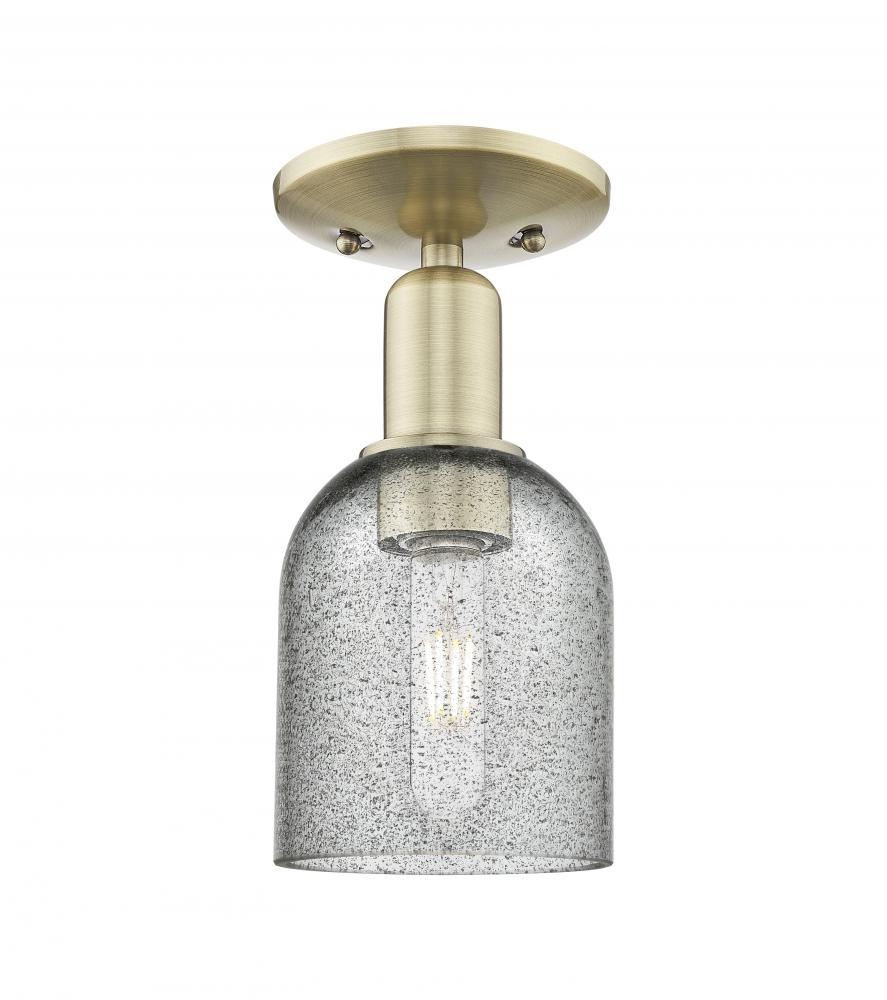 Caledonia - 1 Light - 5 inch - Antique Brass - Semi-Flush Mount