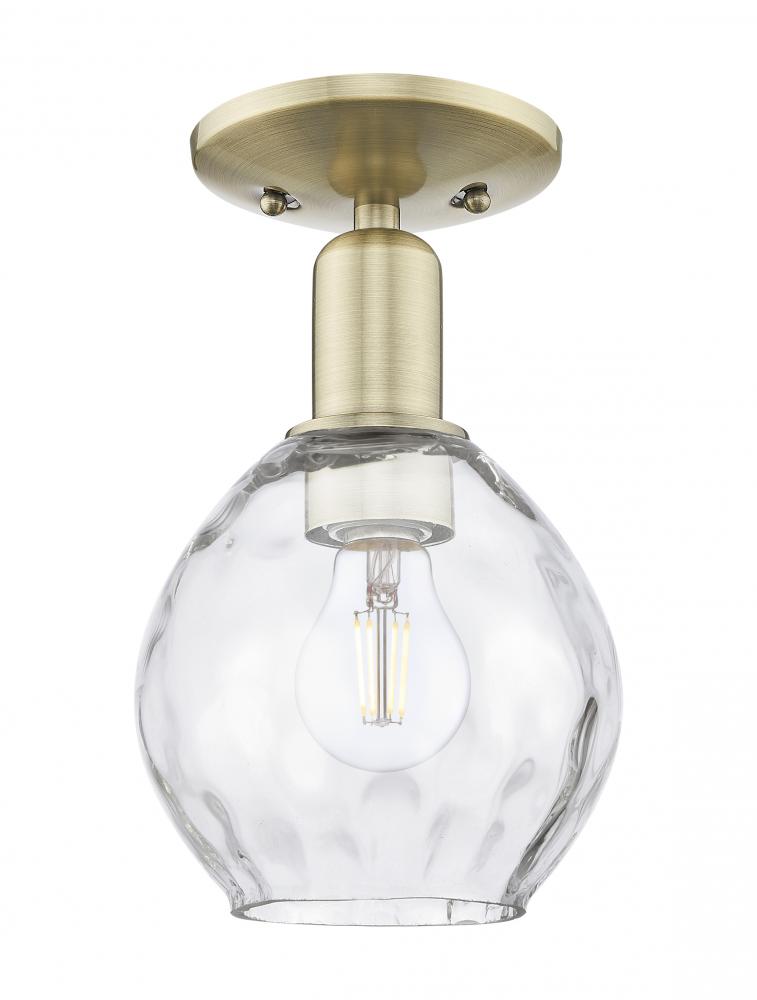 Waverly - 1 Light - 6 inch - Antique Brass - Semi-Flush Mount