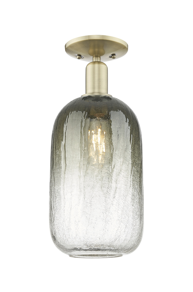 Brookhaven Cloche - 1 Light - 6 inch - Antique Brass - Semi-Flush Mount