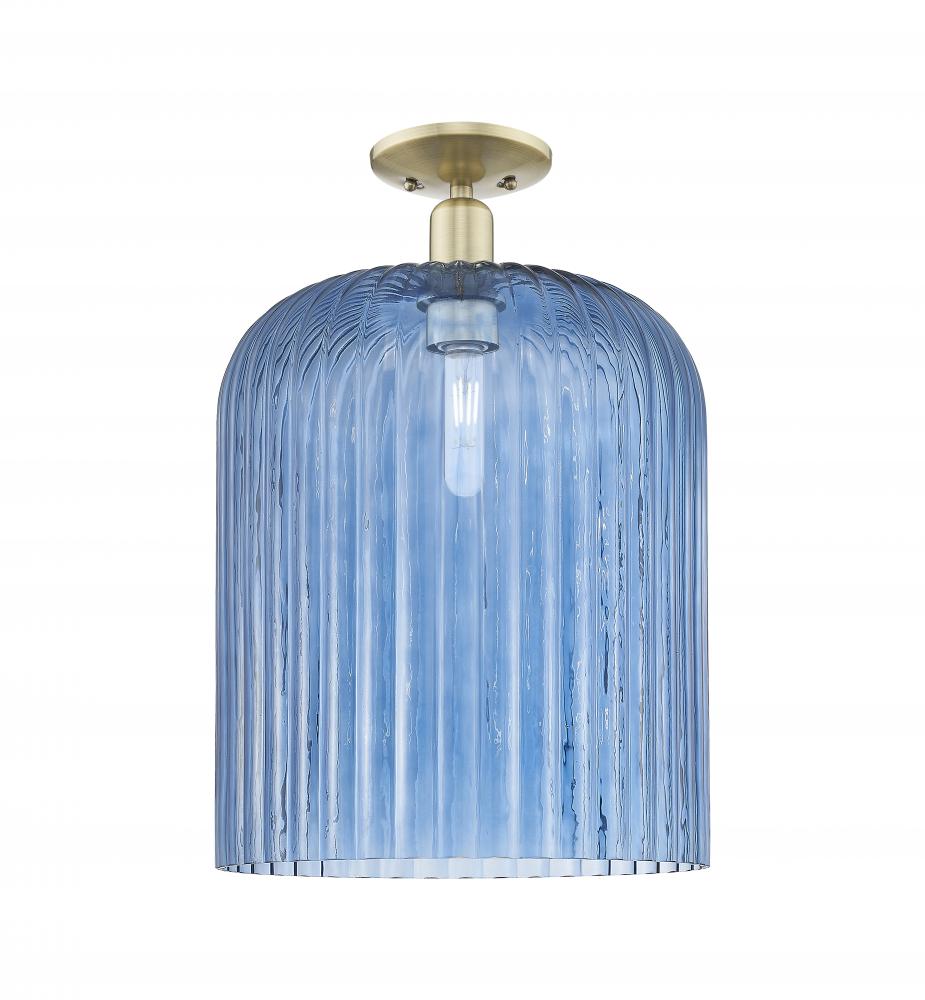 Bridal Veil - 1 Light - 12 inch - Antique Brass - Semi-Flush Mount