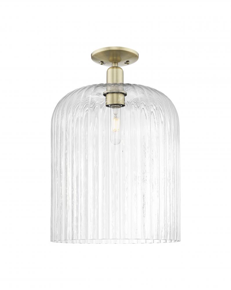 Bridal Veil - 1 Light - 12 inch - Antique Brass - Semi-Flush Mount