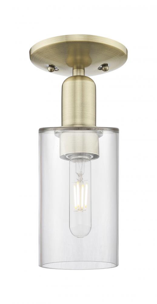 Clymer - 1 Light - 4 inch - Antique Brass - Semi-Flush Mount