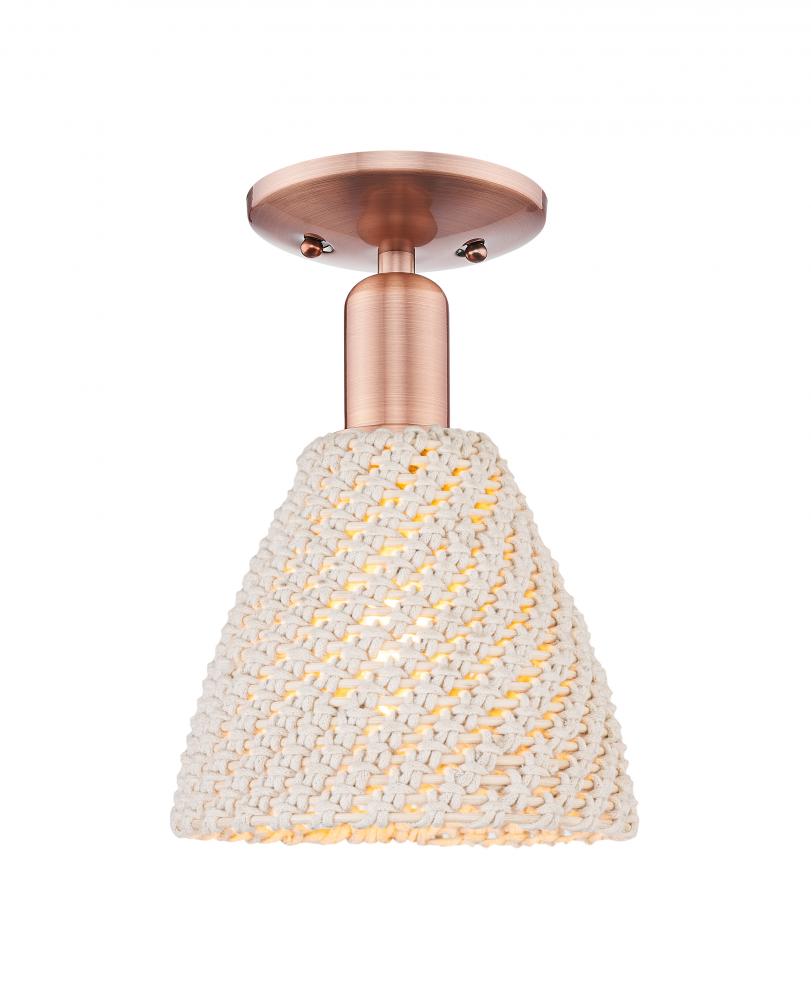 Bristol Natural - 1 Light - 6 inch - Antique Copper - Semi-Flush Mount