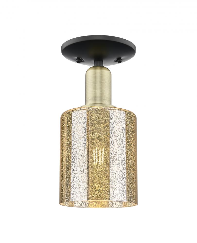 Cobbleskill - 1 Light - 5 inch - Black Antique Brass - Semi-Flush Mount