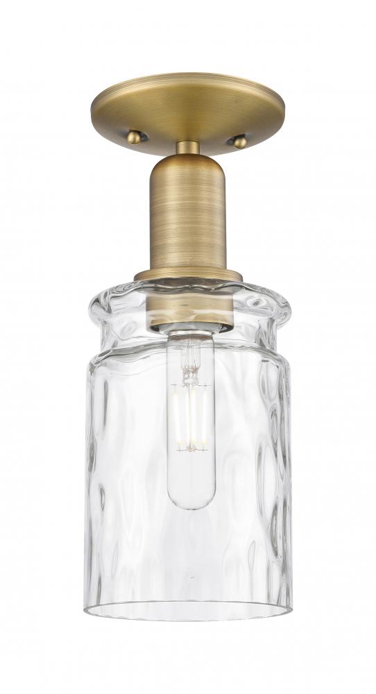Candor - 1 Light - 5 inch - Antique Brass - Semi-Flush Mount