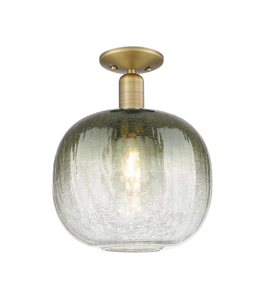 Brookhaven Sphere - 1 Light - 6 inch - Brushed Brass - Semi-Flush Mount