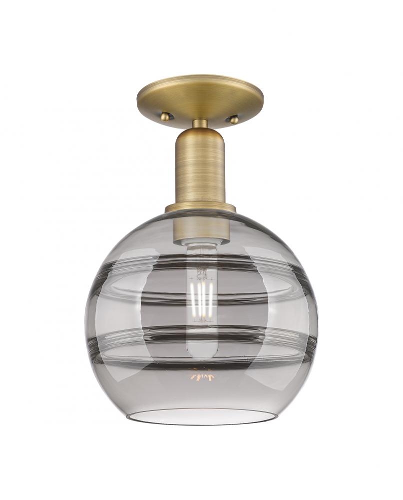 Rochester - 1 Light - 8 inch - Antique Brass - Semi-Flush Mount