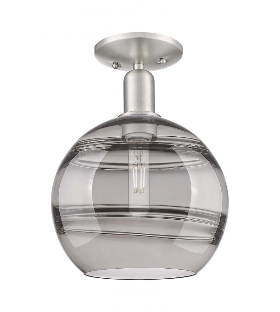 Rochester - 1 Light - 10 inch - Brushed Satin Nickel - Semi-Flush Mount