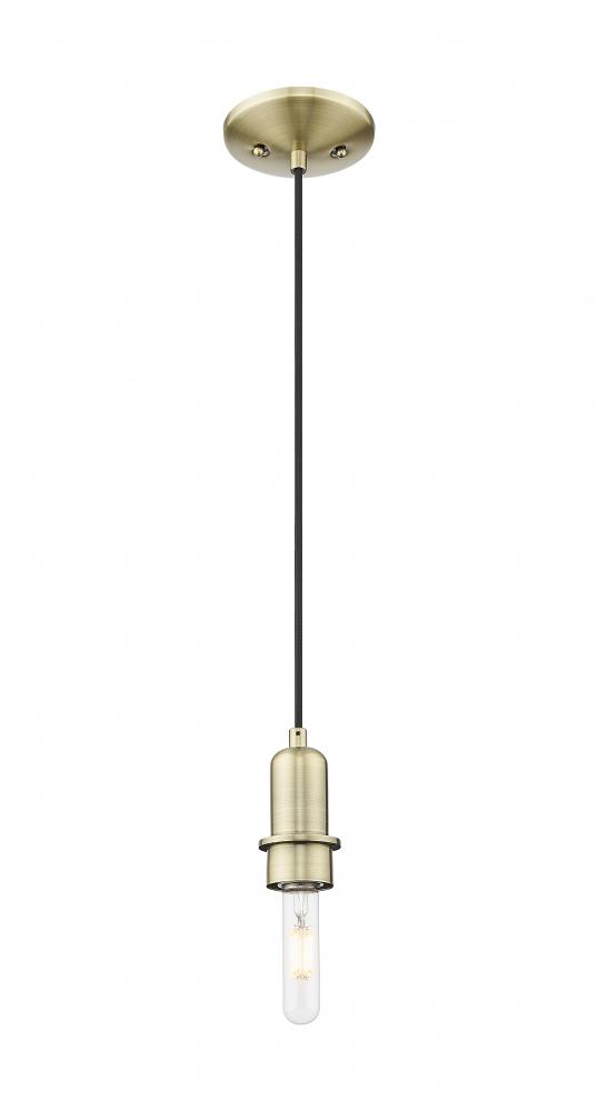 Arcadia - 1 Light - 5 inch - Antique Brass - Mini Pendant