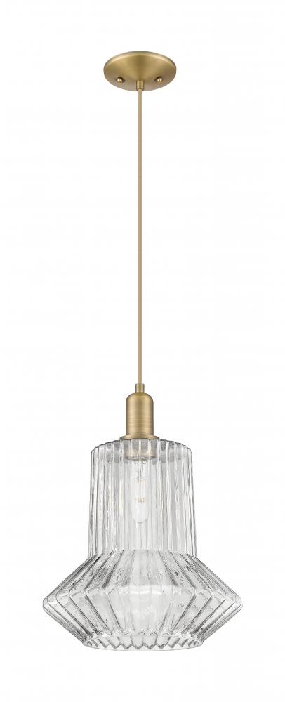Springwater - 1 Light - 12 inch - Antique Brass - Cord hung - Mini Pendant