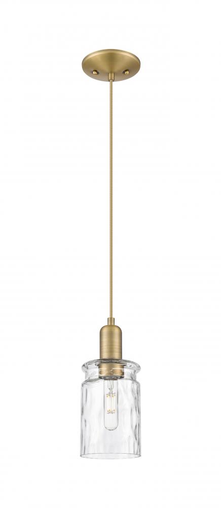 Candor - 1 Light - 5 inch - Antique Brass - Cord hung - Mini Pendant