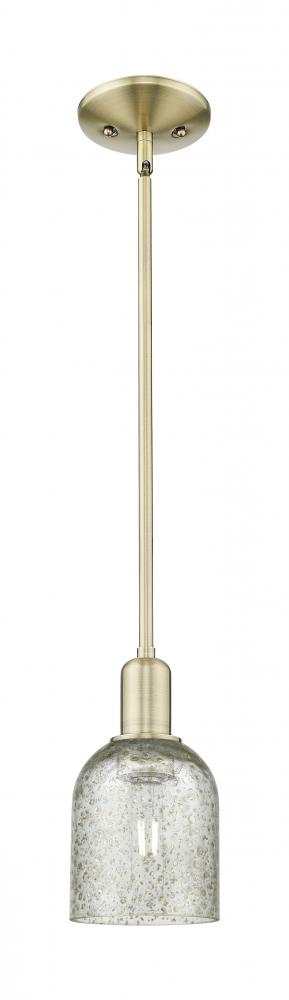 Caledonia - 1 Light - 5 inch - Antique Brass - Stem hung - Mini Pendant