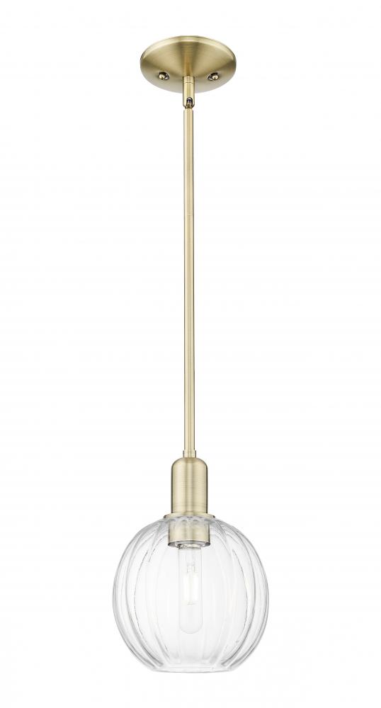 Preston Globe - 1 Light - 6 inch - Antique Brass - Mini Pendant