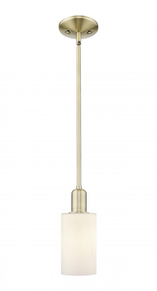 Clymer - 1 Light - 4 inch - Antique Brass - Stem hung - Mini Pendant