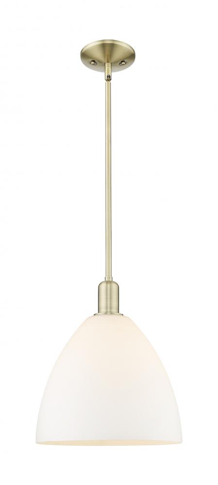 Bristol - 1 Light - 12 inch - Antique Brass - Stem hung - Mini Pendant