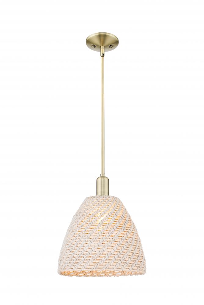 Bristol Natural - 1 Light - 6 inch - Antique Brass - Mini Pendant