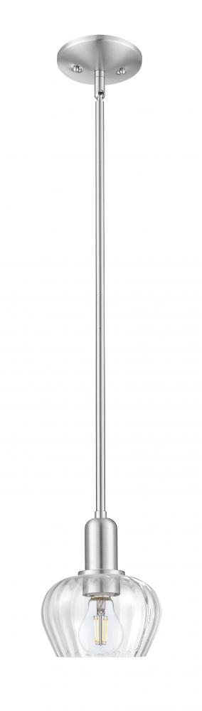 Fenton - 1 Light - 7 inch - Antique Brass - Stem hung - Mini Pendant