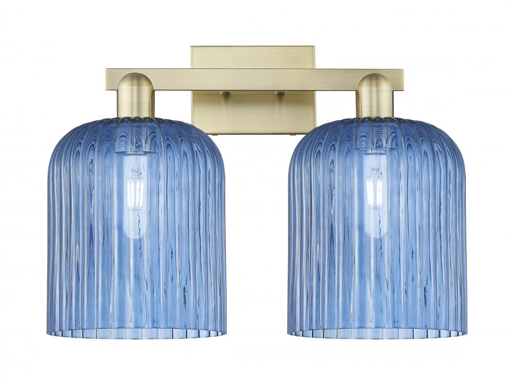 Bridal Veil - 2 Light - 19 inch - Antique Brass - Bath Vanity Light