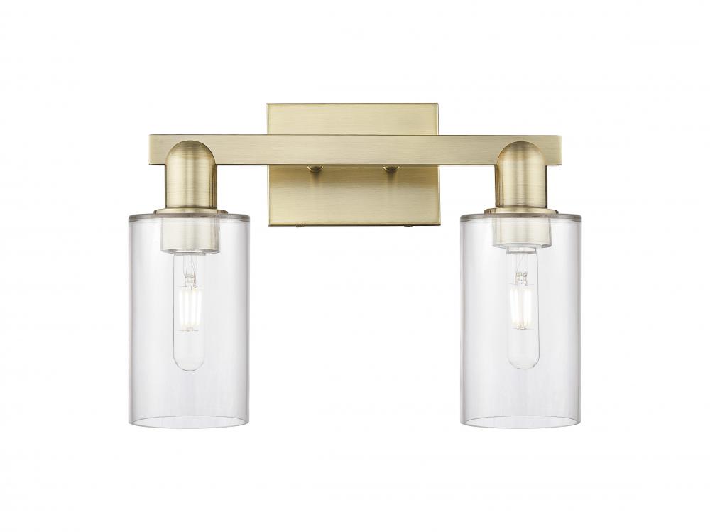Clymer - 2 Light - 15 inch - Antique Brass - Bath Vanity Light