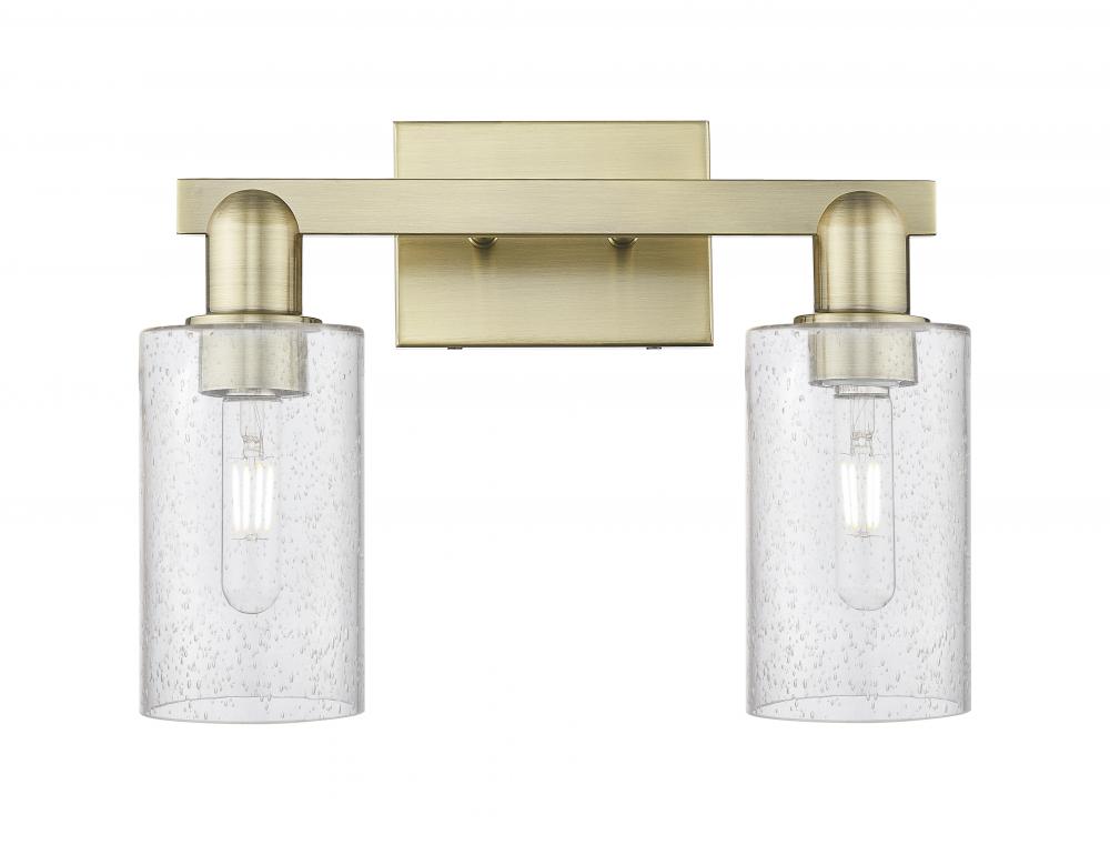 Clymer - 2 Light - 15 inch - Antique Brass - Bath Vanity Light