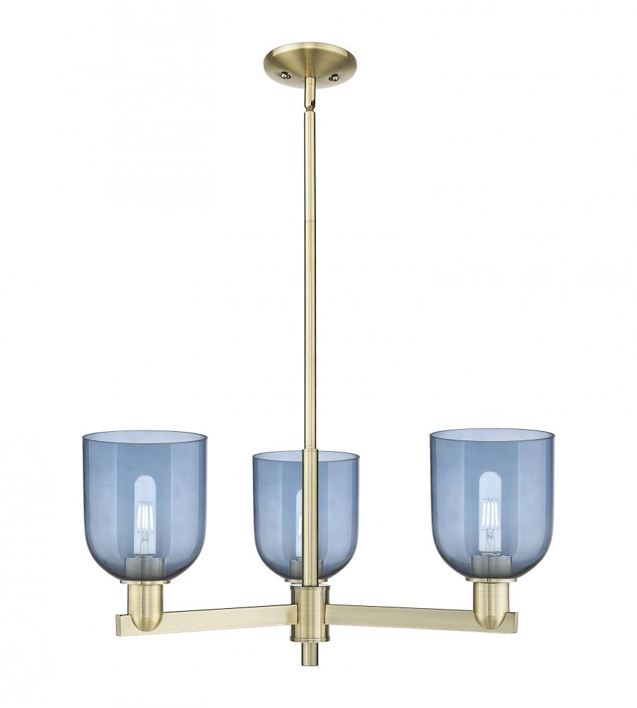 Bella - 3 Light - 27 inch - Antique Brass - Stem hung - Pendant