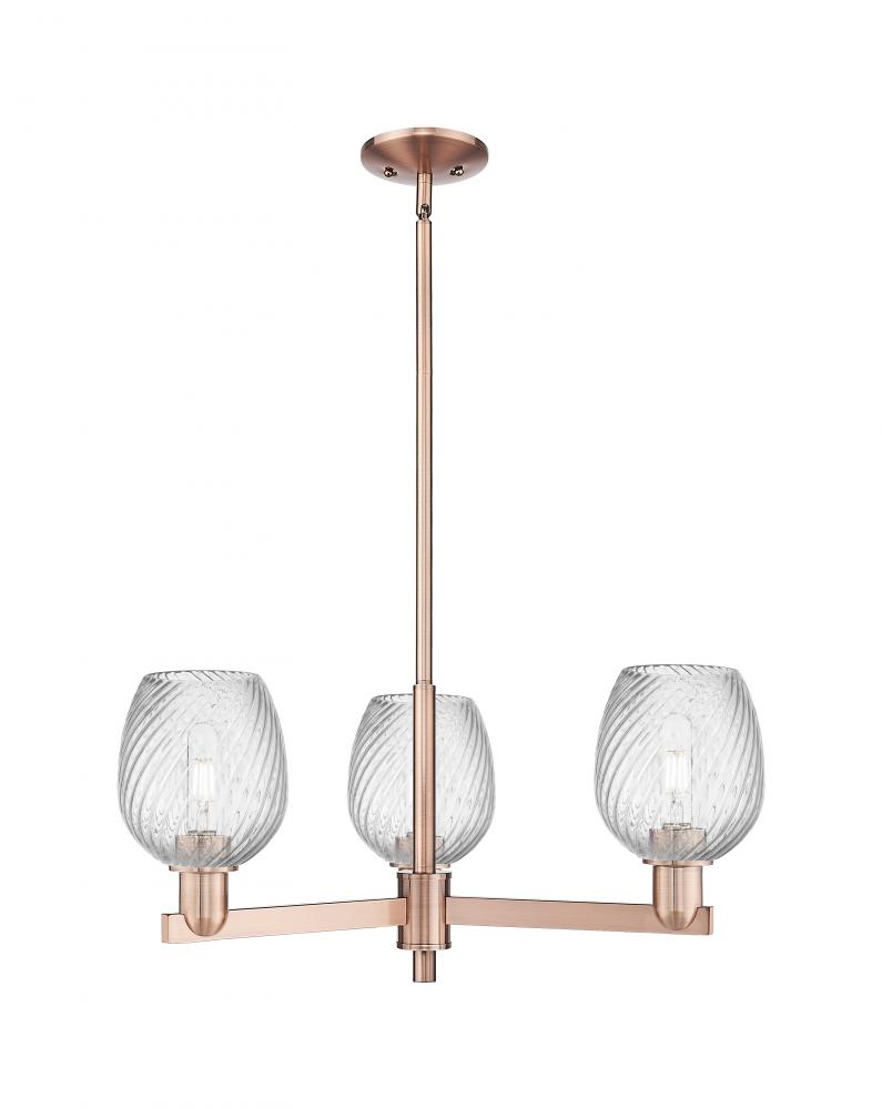 Salina - 3 Light - 28 inch - Antique Brass - Stem hung - Pendant