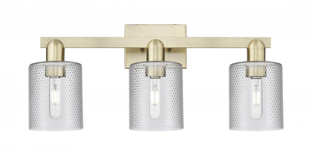 Cobbleskill - 3 Light - 24 inch - Antique Brass - Bath Vanity Light