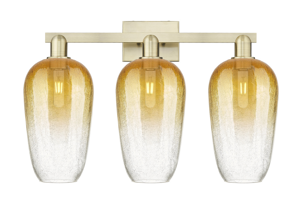 Brookhaven Flute - 3 Light - 26 inch - Antique Brass - Bath Vanity Light