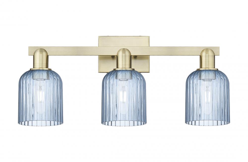 Bridal Veil - 3 Light - 26 inch - Antique Brass - Bath Vanity Light