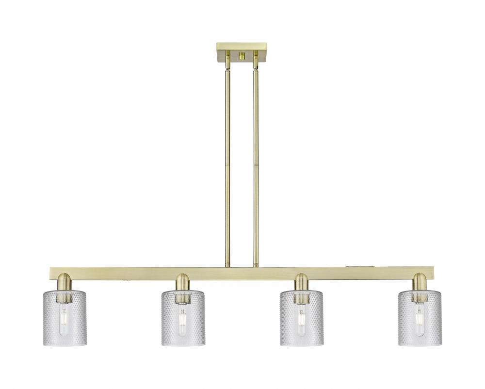 Cobbleskill - 4 Light - 48 inch - Antique Brass - Stem hung - Island Light