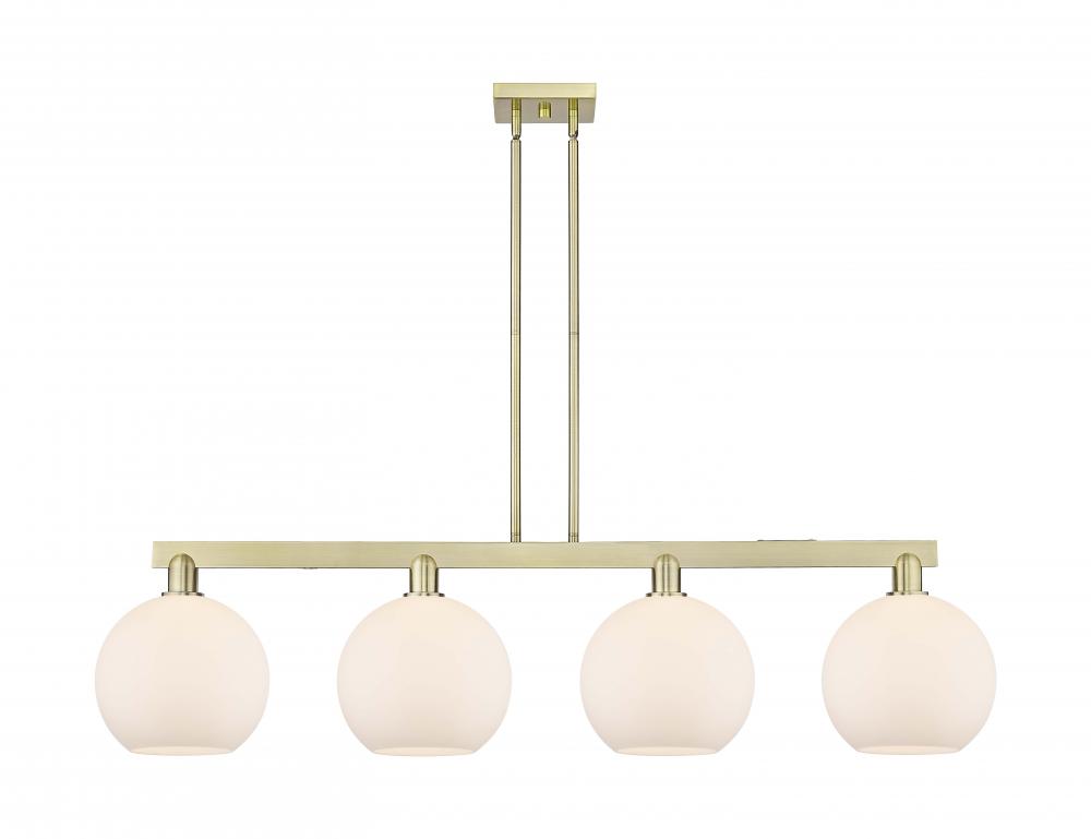 Athens - 4 Light - 53 inch - Antique Brass - Stem hung - Island Light