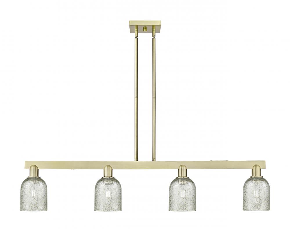 Caledonia - 4 Light - 48 inch - Antique Brass - Stem hung - Island Light