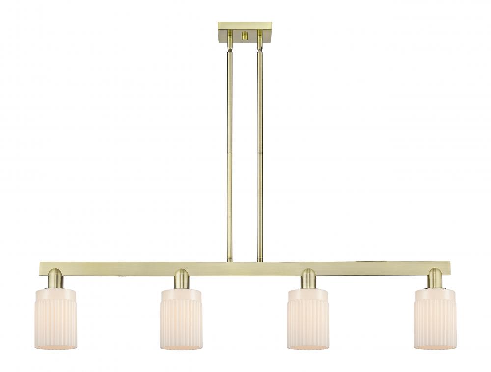 Hadley - 4 Light - 47 inch - Antique Brass - Stem hung - Island Light