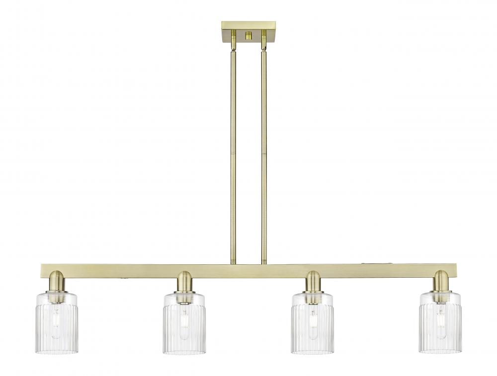 Hadley - 4 Light - 47 inch - Antique Brass - Stem hung - Island Light