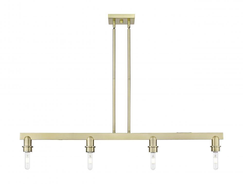 Arcadia - 4 Light - 46 inch - Antique Brass - Linear Pendant