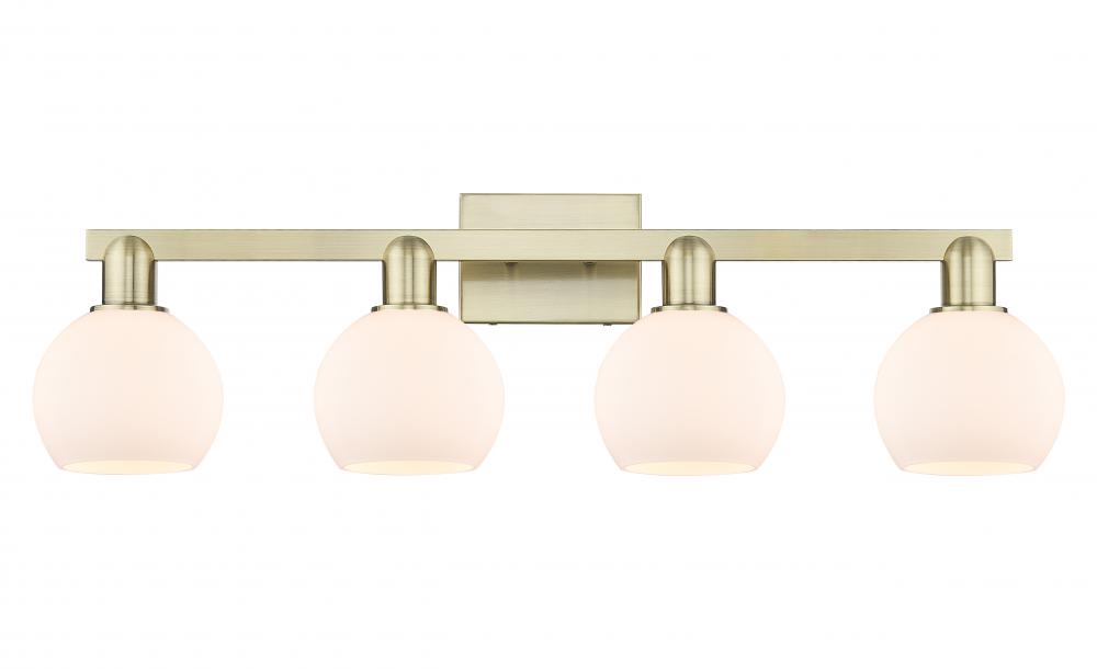 Athens - 4 Light - 33 inch - Antique Brass - Bath Vanity Light