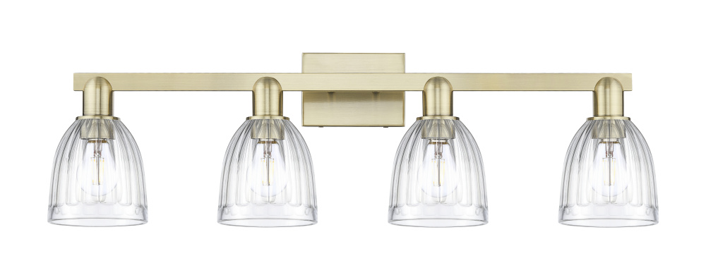 Brookfield - 4 Light - 33 inch - Antique Brass - Bath Vanity Light