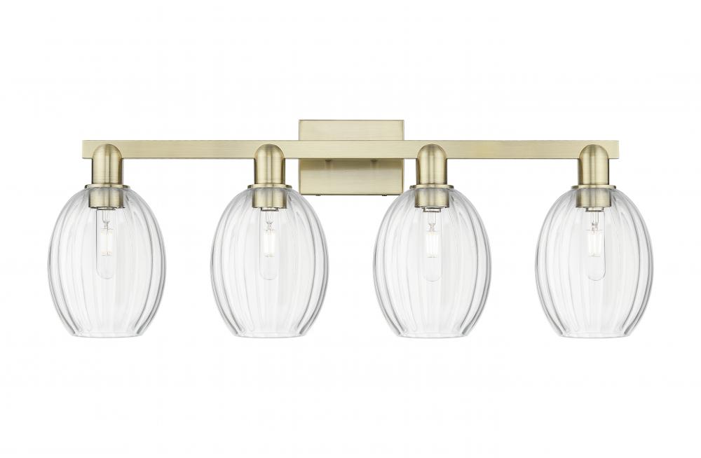 Preston Bulb - 4 Light - 36 inch - Antique Brass - Bath Vanity Light