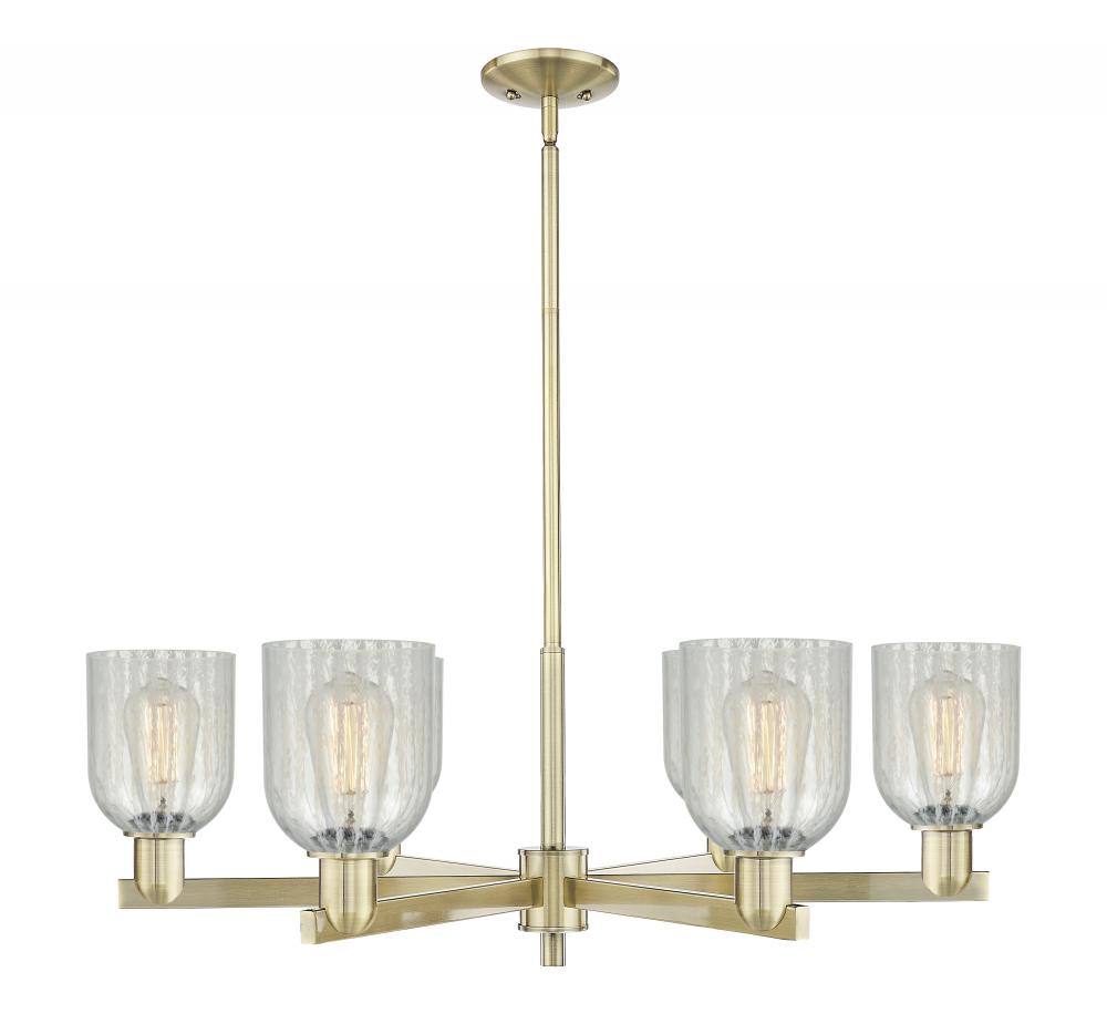 Caledonia - 6 Light - 35 inch - Antique Brass - Stem hung - Chandelier