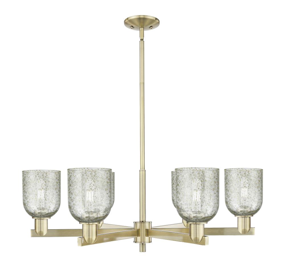 Caledonia - 6 Light - 35 inch - Antique Brass - Stem hung - Chandelier