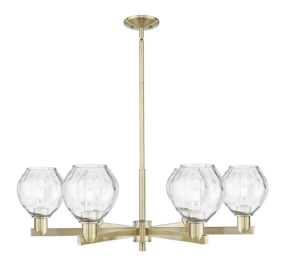 Waverly - 6 Light - 36 inch - Antique Brass - Stem hung - Chandelier