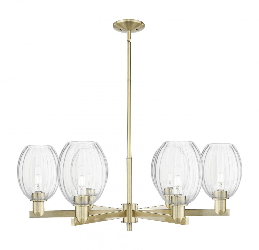 Preston Bulb - 6 Light - 24 inch - Antique Brass - Chandelier