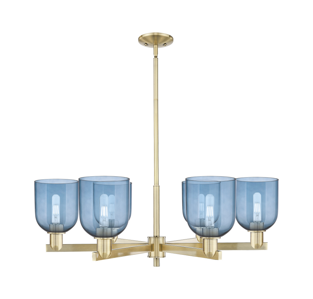 Bella - 6 Light - 35 inch - Antique Brass - Stem hung - Chandelier