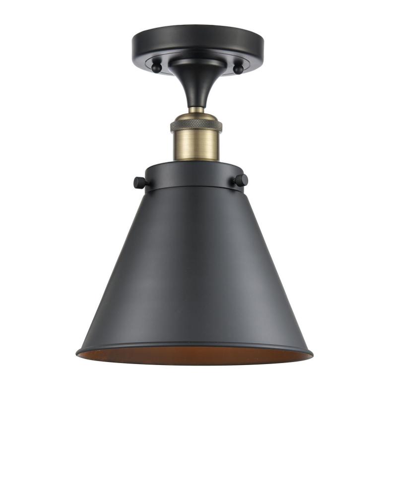 Appalachian - 1 Light - 7 inch - Black Antique Brass - Semi-Flush Mount