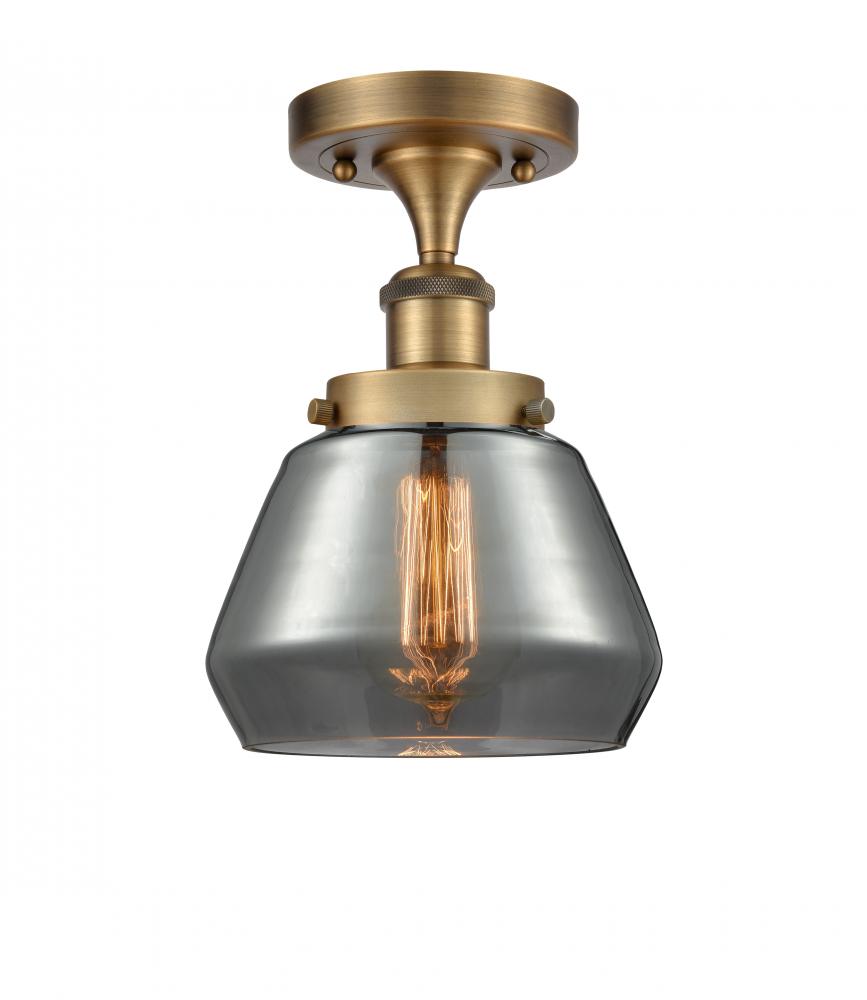 Fulton - 1 Light - 6 inch - Brushed Brass - Semi-Flush Mount