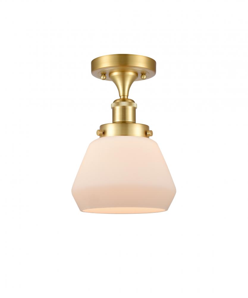 Fulton - 1 Light - 6 inch - Satin Gold - Semi-Flush Mount