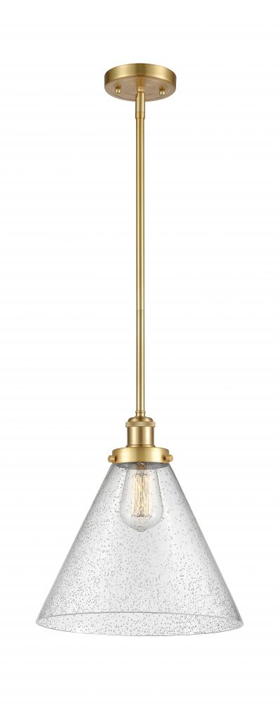 Cone - 1 Light - 12 inch - Satin Gold - Mini Pendant