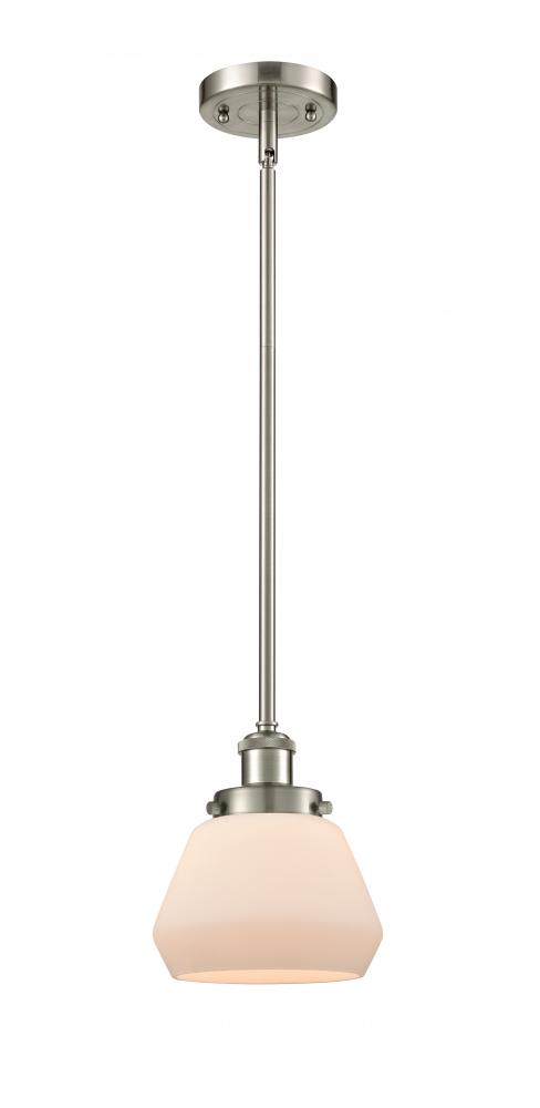 Fulton - 1 Light - 6 inch - Brushed Satin Nickel - Mini Pendant